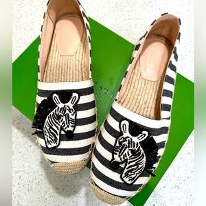 Kate Spade zebra espadrilles.  Size 8.5